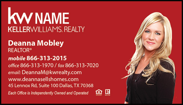 keller williams realty business card template