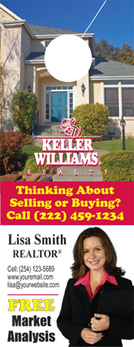 Keller Williams Door Hangers Personalized Printed Kwprinters Com
