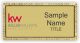 Keller Williams Bling Gold Generic Name Badge