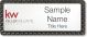 Keller Williams Realty Carbon Frame Name Badge