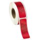 basic red foil address labels on a roll