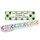 Pastel argyle address labels on a roll