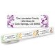 Swirls of elegance address labels on a roll