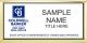 gold rectangle coldwell banker realty personalized name badge