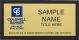 gold rectangle coldwell banker realty personalized name badge