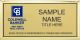 gold rectangle coldwell banker realty personalized name badge