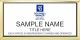 gold rectangle coldwell banker realty personalized name badge