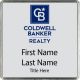 gold rectangle coldwell banker realty personalized name badge
