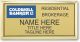 gold rectangle coldwell banker realty personalized name badge