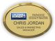 Coldwell Banker Paradise Ed Schlitt Executive Oval Gold Name Badge - (3d Logo)