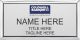 gold rectangle coldwell banker realty personalized name badge