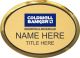 gold rectangle coldwell banker realty personalized name badge