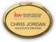 Keller Williams Realty Logo 4 Gold Oval Executive Name Badge