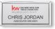 Keller Williams Realty Logo 4 Silver Executive Name Badge