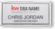 Keller Williams Realty Logo 3 Silver Executive Name Badge